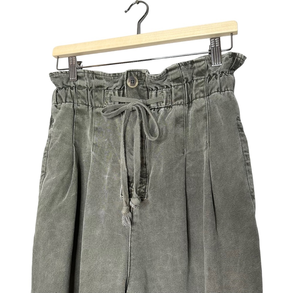 Free People Margate Pleated Trouser Paperbag Tie Waist Pants - Picture 4 of 8